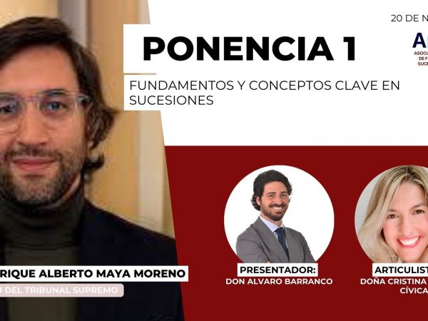 V CONGRESO AMAFI: FUNDAMENTOS Y CONCEPTOS CLAVE EN SUCESIONES POR DON ENRIQUE ALBERTO MAYA MORENO, LETRADO DE LA ADMINISTRACIÓN DE JUSTICIA,LETRADO DEL GABINETE TÉCNICO DEL TRIBUNAL SUPREMO, DOCTOR EN DERECHO.