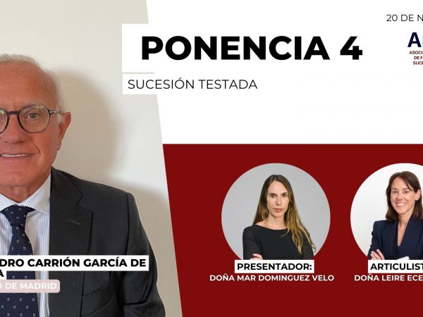V CONGRESO AMAFI: SUCESIÓN TESTADA POR DON PEDRO CARRION GARCÍA DE PARADA, NOTARIO DEL ILUSTRE COLEGIO DE NOTARIOS DE MADRID.